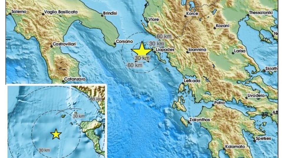 Земетресение с магнитуд 3,9 по скалата на Рихтер удари Гърция