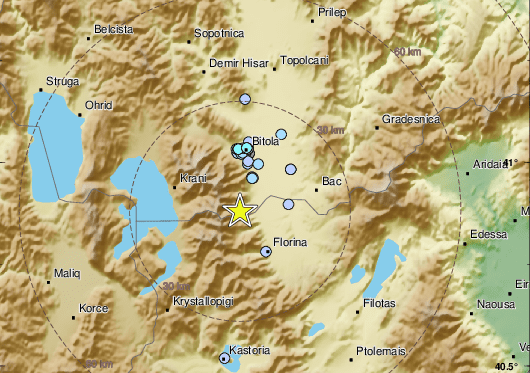 Земетресение с магнитуд 3 е регистрирано в Република Северна Македония