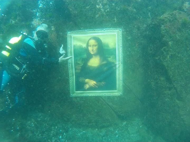 Мона Лиза в изложбена зала под водата