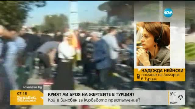 Нейнски: Няма официална версия кой стои зад атентата в Анкара