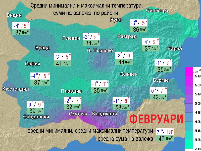 Февруари по-топъл, с по-редки, но силни валежи