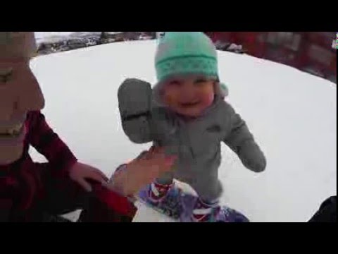 Вижте как бебета карат сноуборд