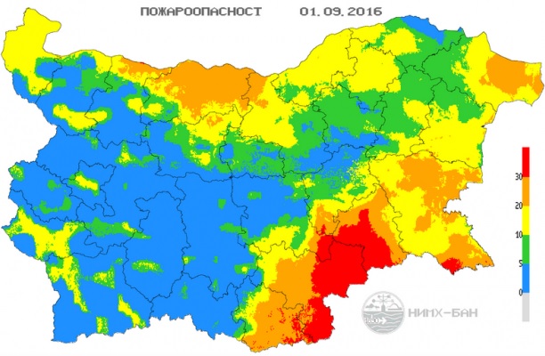 Екстремна опасност от пожари в 6 области