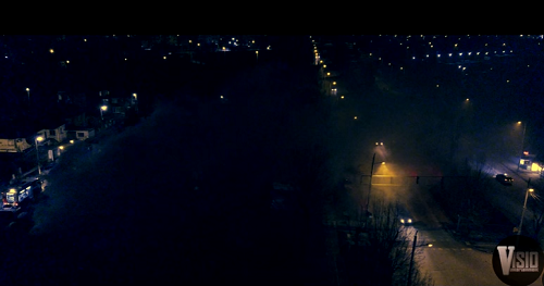 Голям пожар в Пловдив снощи - вижте го от птичи поглед (ВИДЕО)