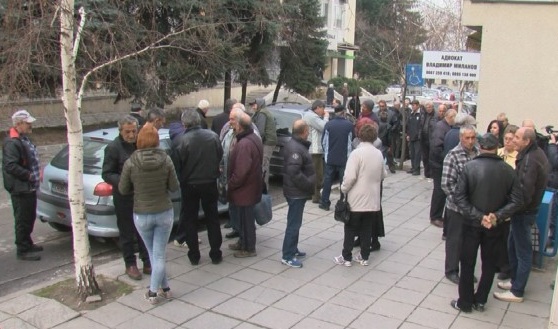 Работници протестираха в Кюстендил заради неизплатени заплати