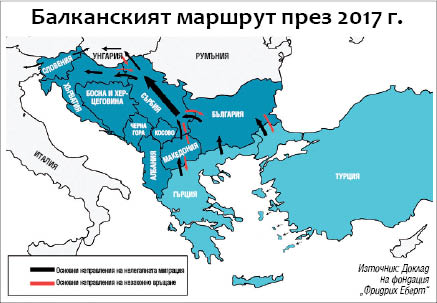 Маршрутът за преселници се измести през България