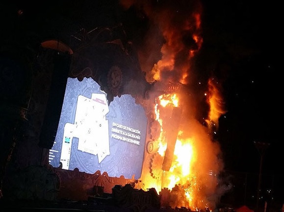 Пожар избухна по време на музикален фестивал в Барселона
