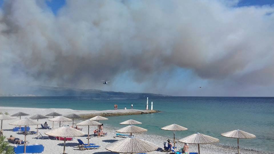 Горски пожар и облаци дим вместо спокойствие за българите на Халкидики