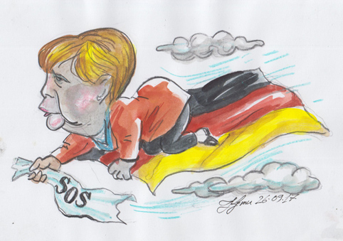 Бежанците смалиха Меркел с една глава