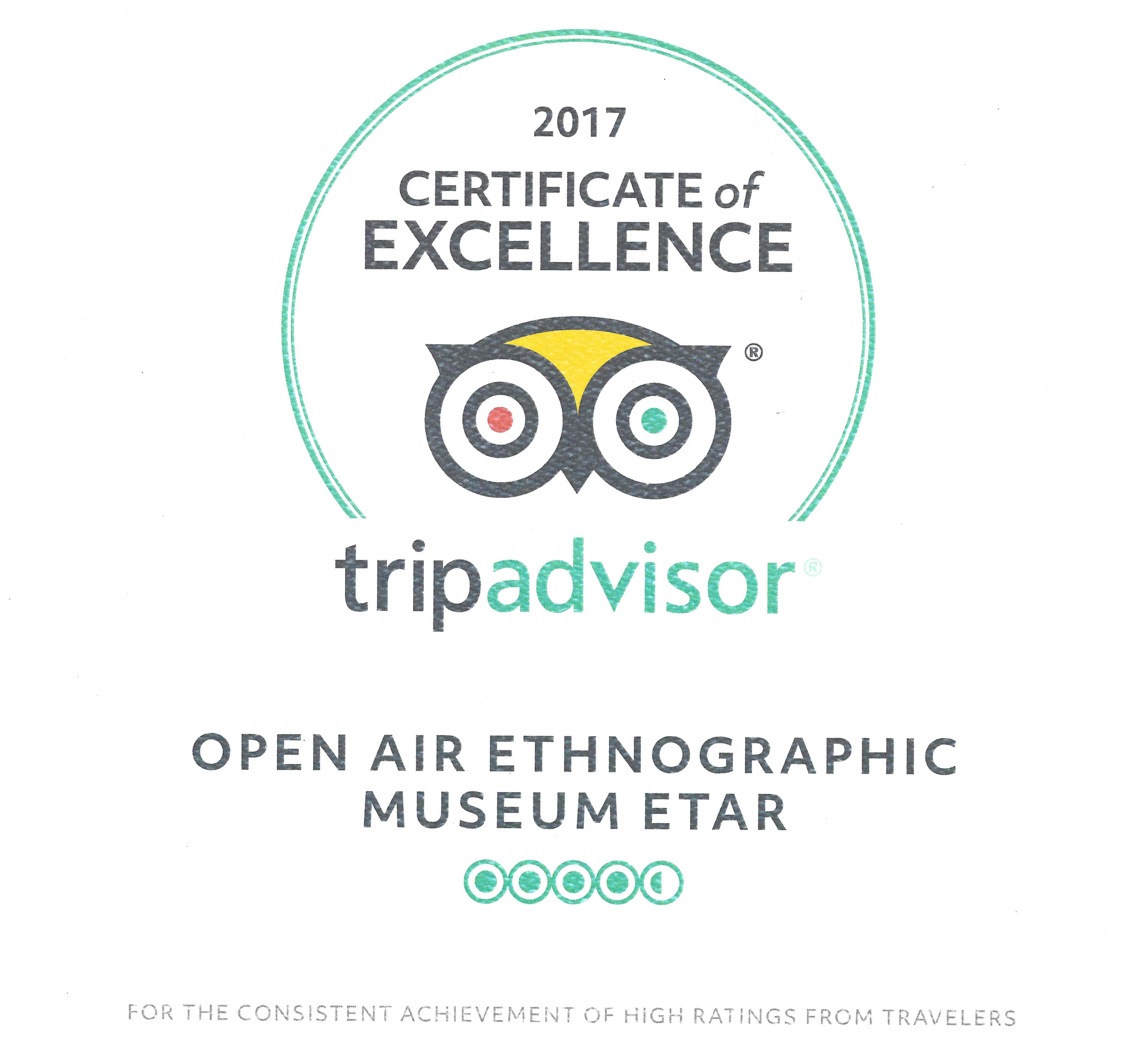 Музей "Етър" в Габрово получи "Сертификат за Отличие"