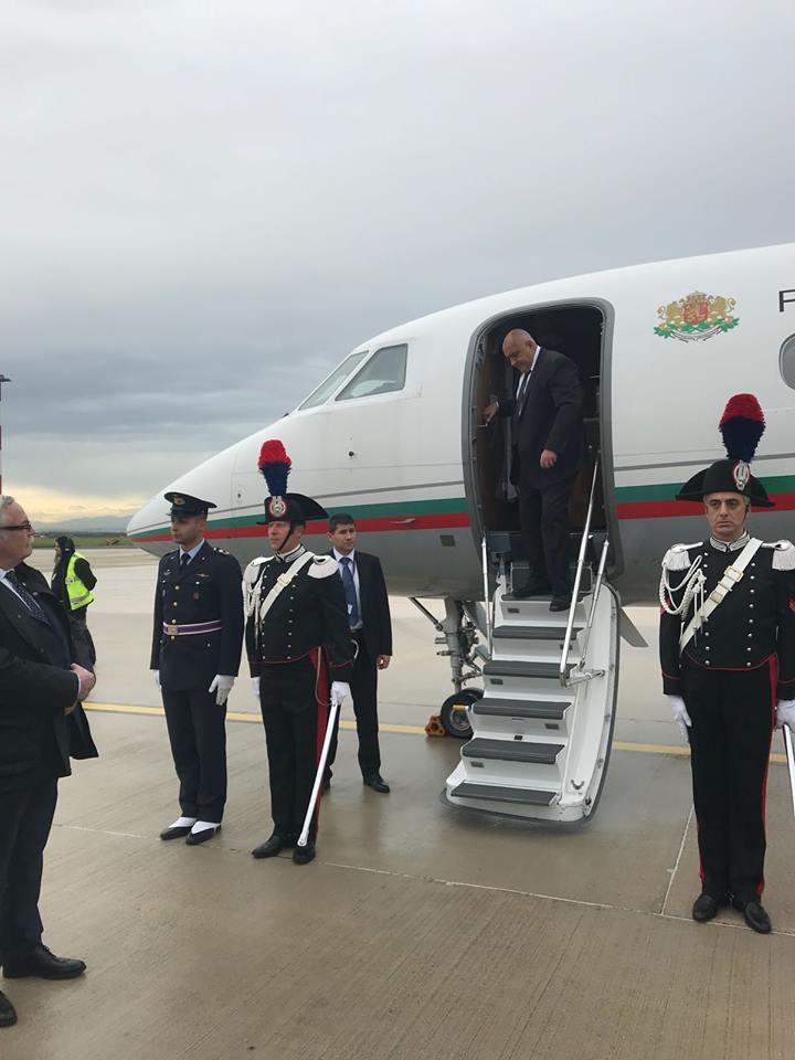 Бойко Борисов пристигна на работно посещение в Рим