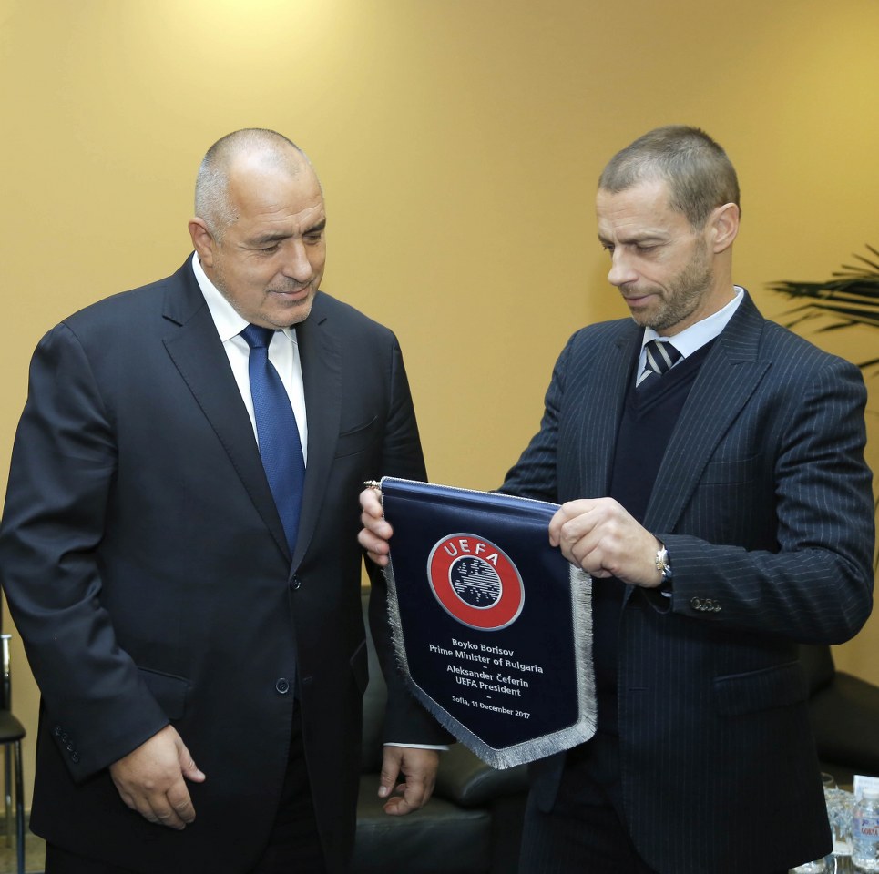 Борисов се срещна с президента на УЕФА Александър Чеферин (СНИМКИ)