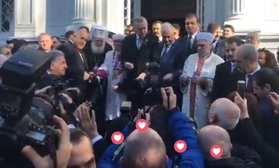 Вижте как Борисов и Ердоган прерязаха лентата на реставрираната Желязна църква в Истанбул (ВИДЕО)