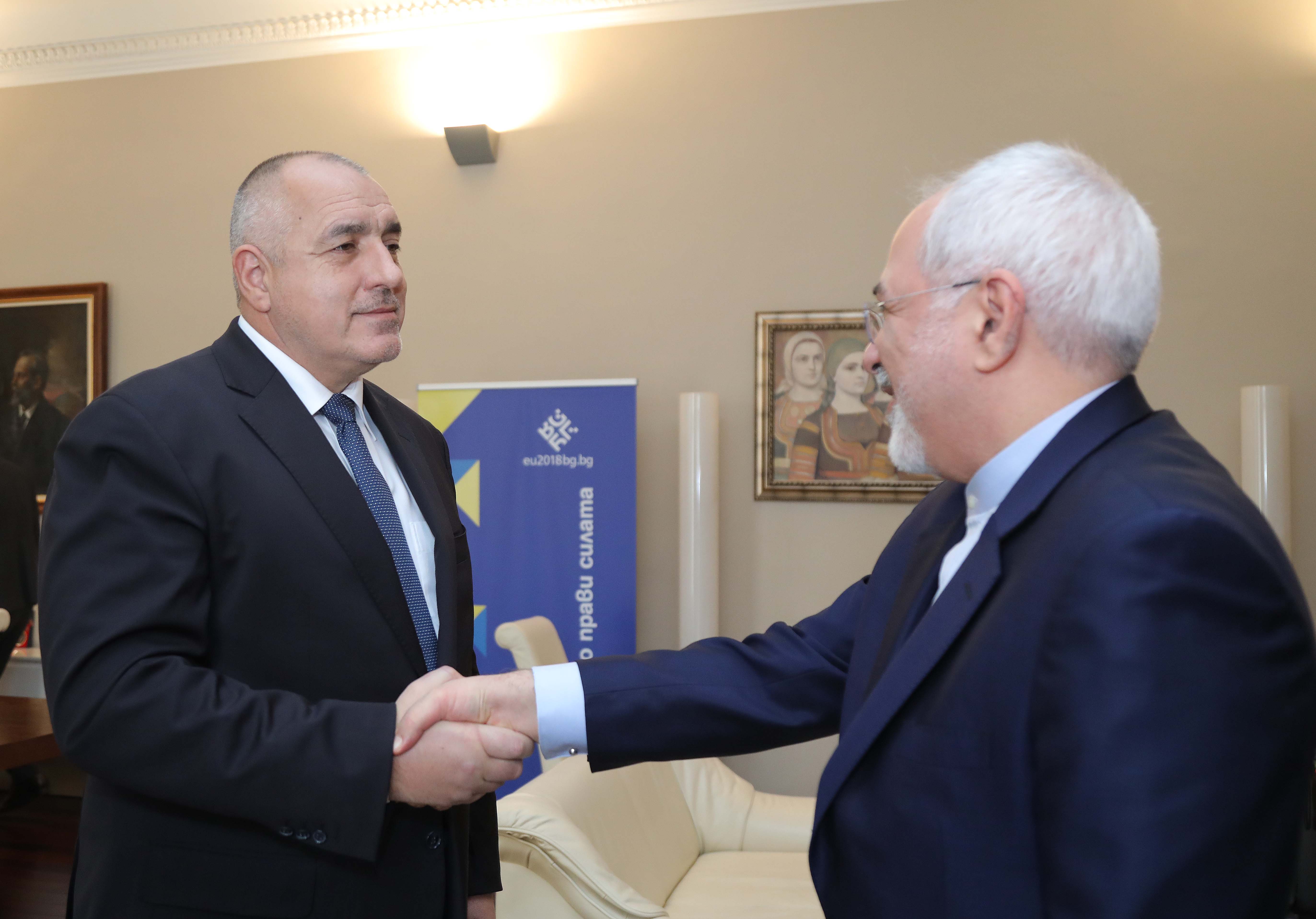 Борисов към иранския външен министър: Войната в Сирия трябва да бъде спряна от дипломатите, а не от армиите