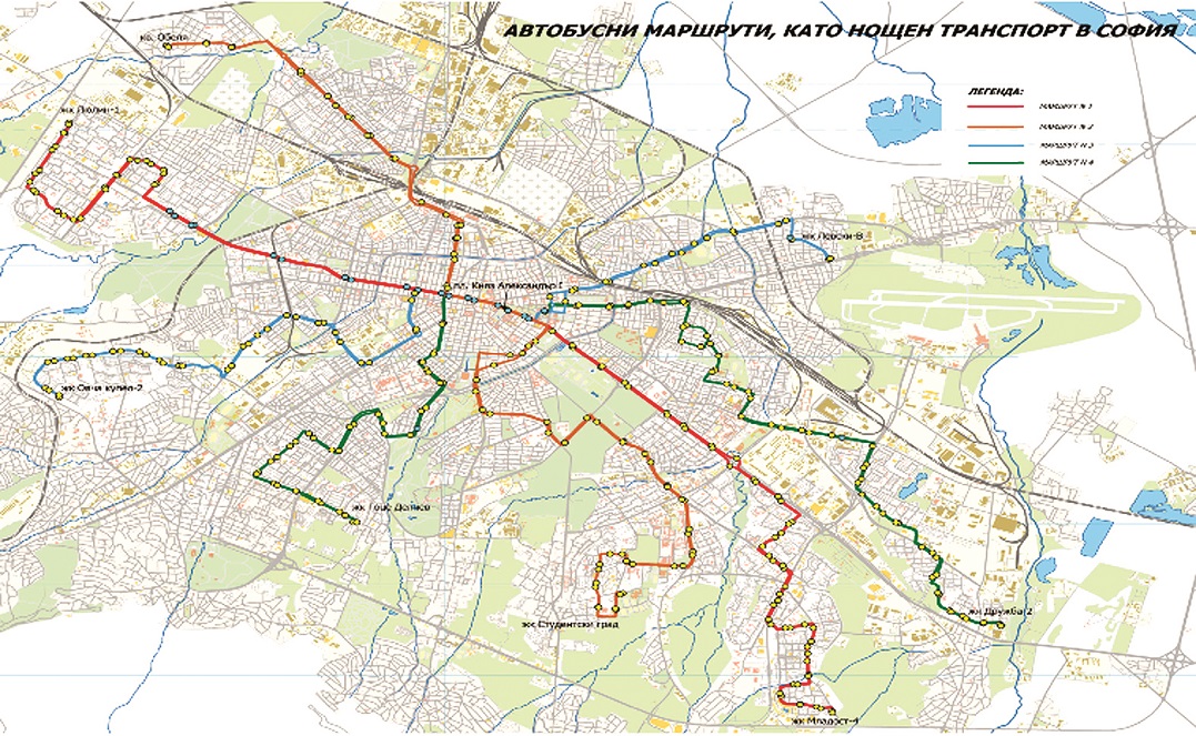 4 нощни линии от 7 април в София (обзор)