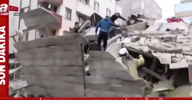 Шестетажна сграда рухна в Истанбул, има загинал (ВИДЕО)