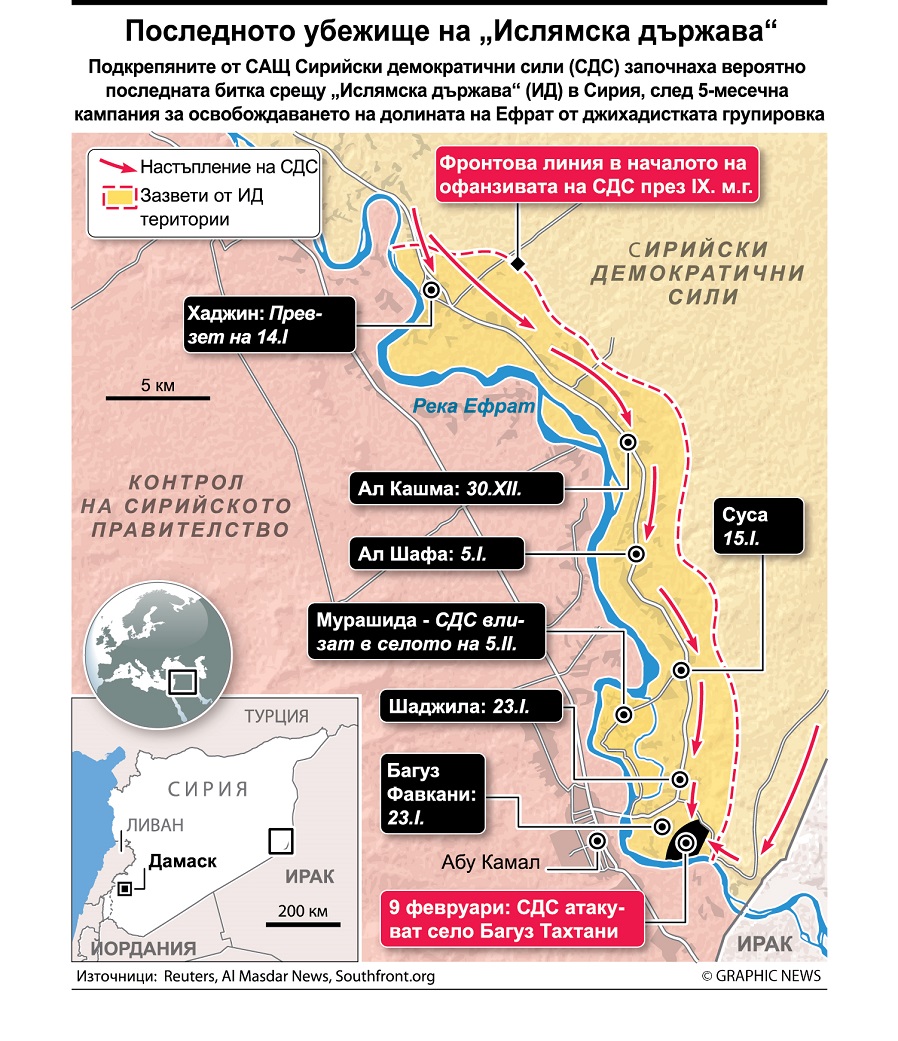 Хиляди цивилни още в капана на халифата (ИНФОГРАФИКА)