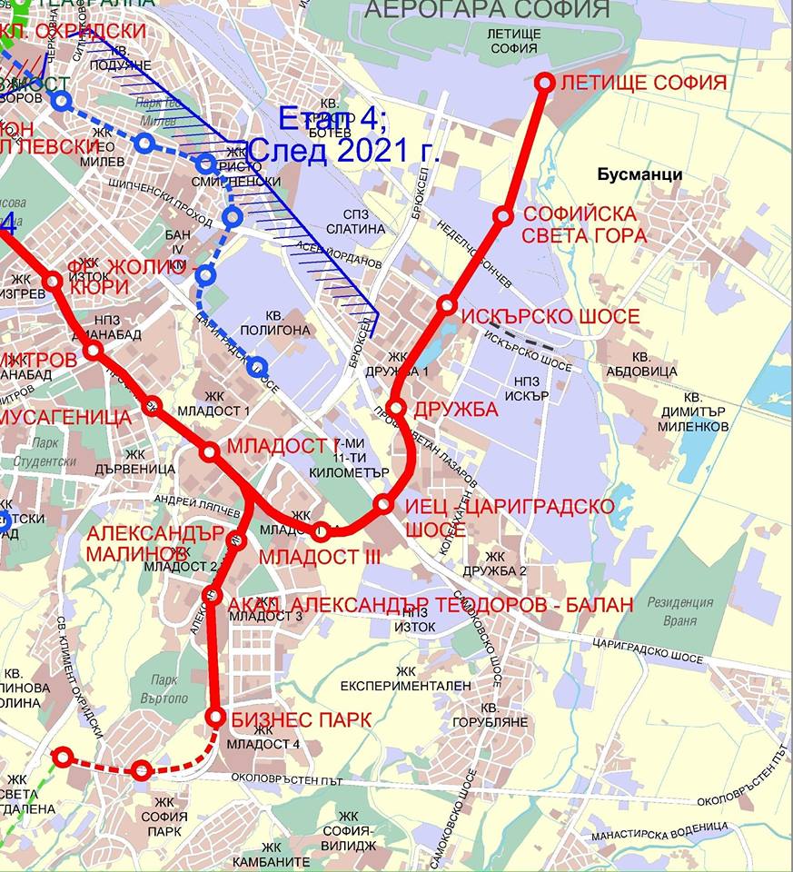 Метрото завива към „Цариградско шосе“ и Симеоновския лифт