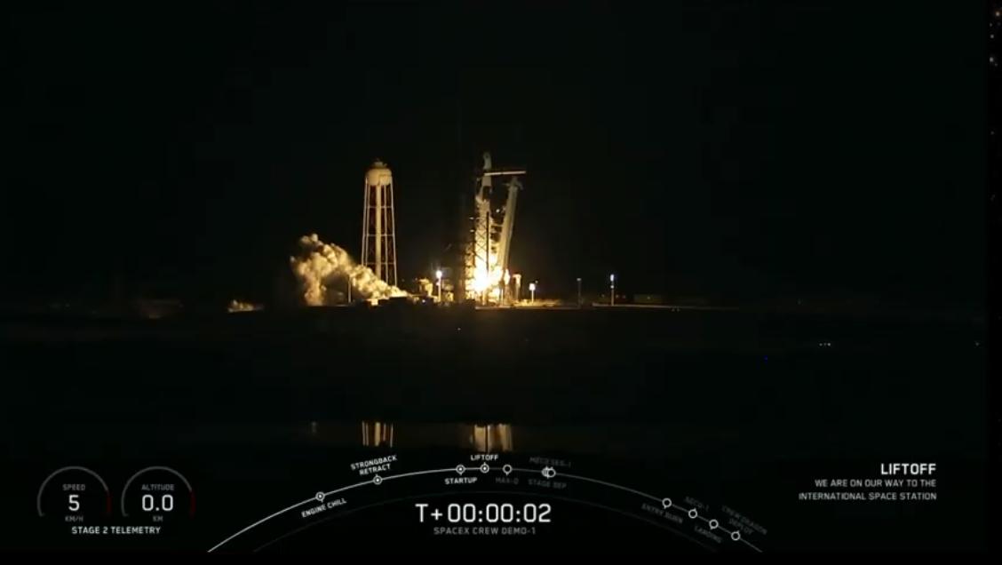 SpaceX изстреля пробно към МКС капсула за превоз на астронавти