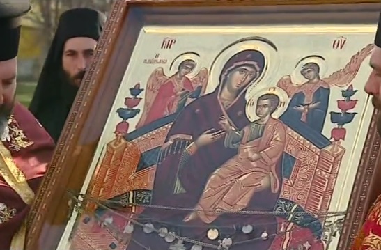 Копие на чудотворната икона Богородица Всецарица пристигна в София