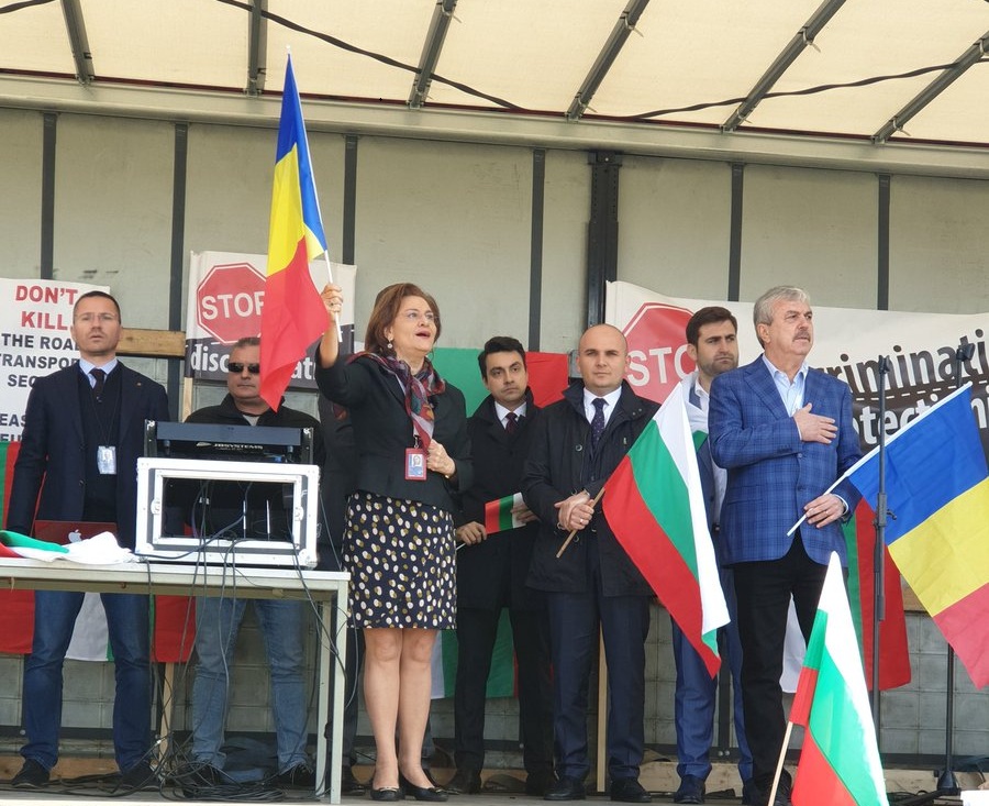 Започна протестът на българските превозвачи в Страсбург срещу пакета "Мобилност"