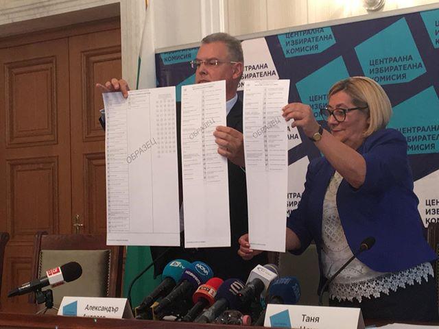 ЦИК показа бюлетините за местния вот