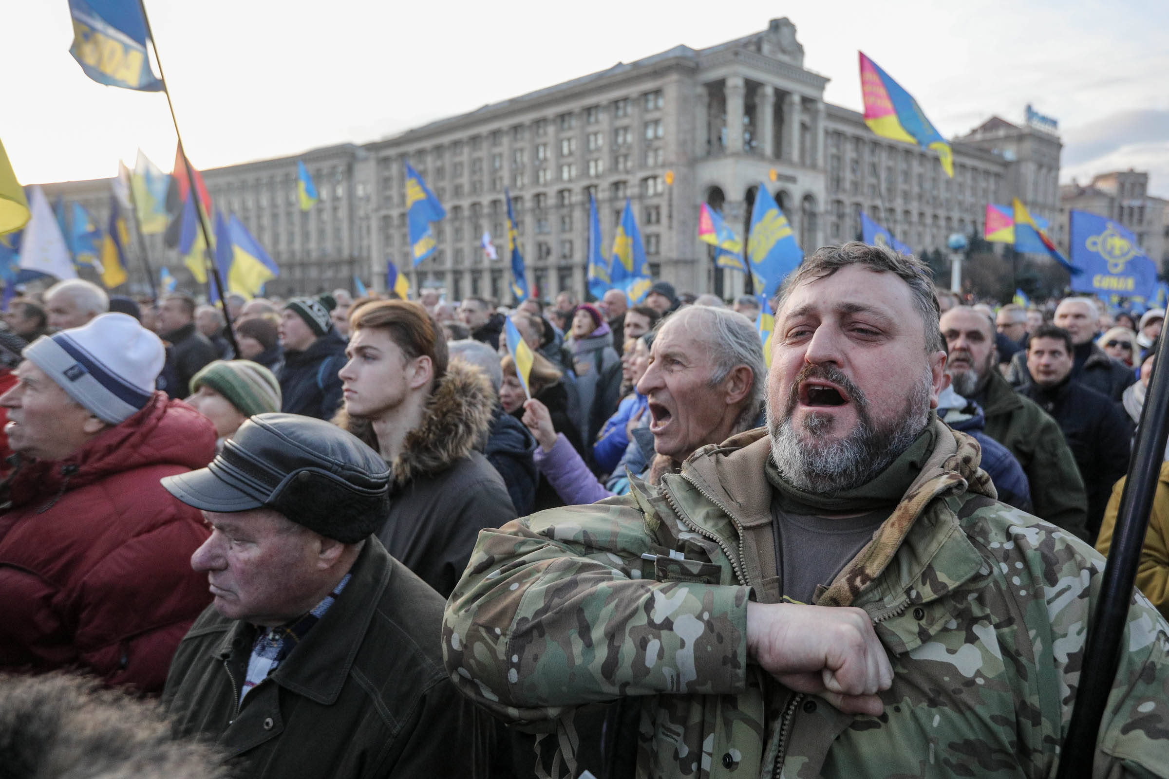 Протести в Киев преди срещата на Зеленски с Путин