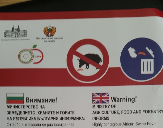 Зареждат хотелите с листовки за риска от свинска чума