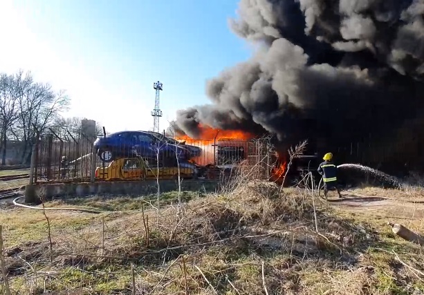 Над 100 коли са изгорели в пожара в автоморгата в Хасково, прокуратурата разследва случая