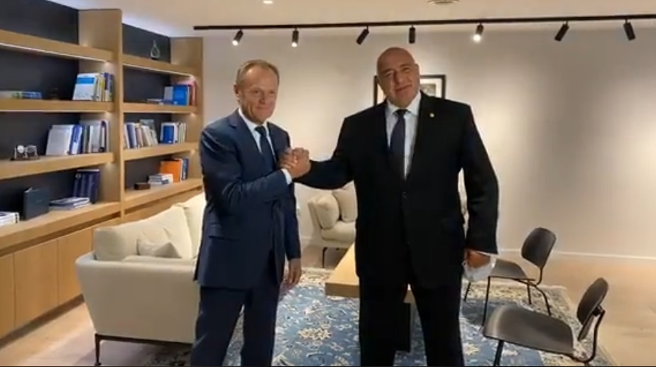 Борисов е на среща с президента на ЕНП Доналд Туск (ВИДЕО)