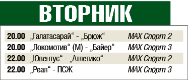 Мачовете по телевизията днес, вторник, 26 ноември 2019