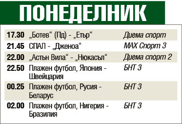 Мачовете и спортът по телевизията днес, понеделник, 25 ноември 2019