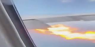Двигател на пътнически самолет се подпали над Лос Анджелис (ВИДЕО)