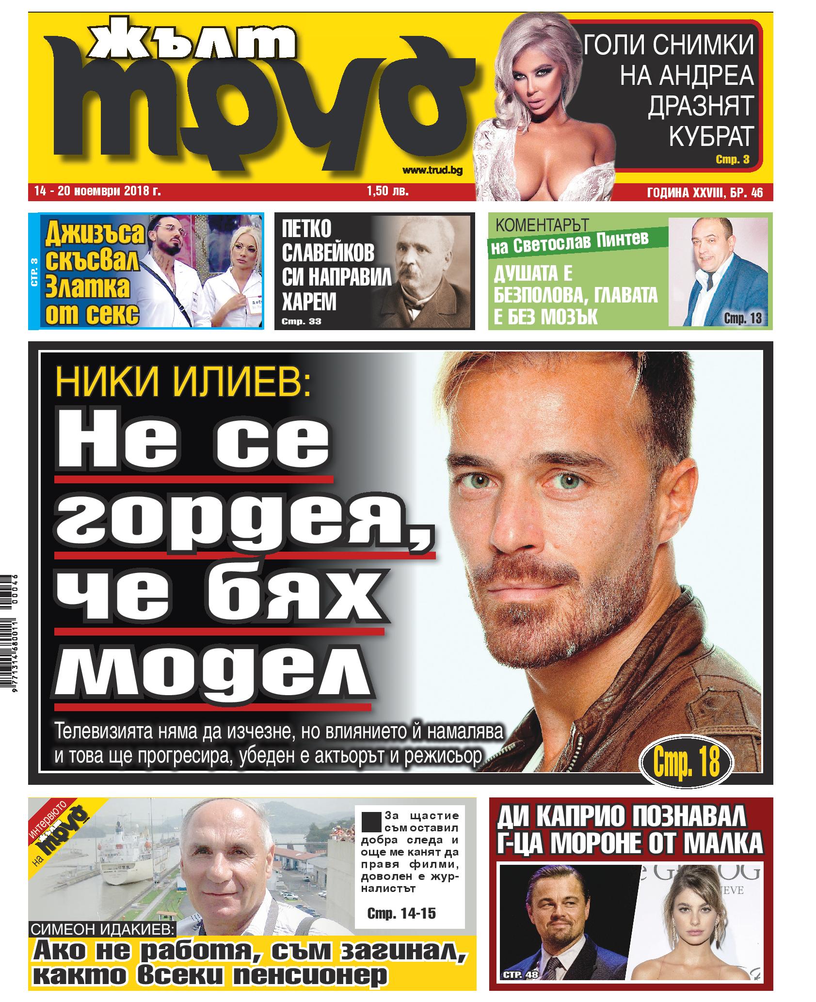 Ники Илиев: Не се гордея, че бях модел