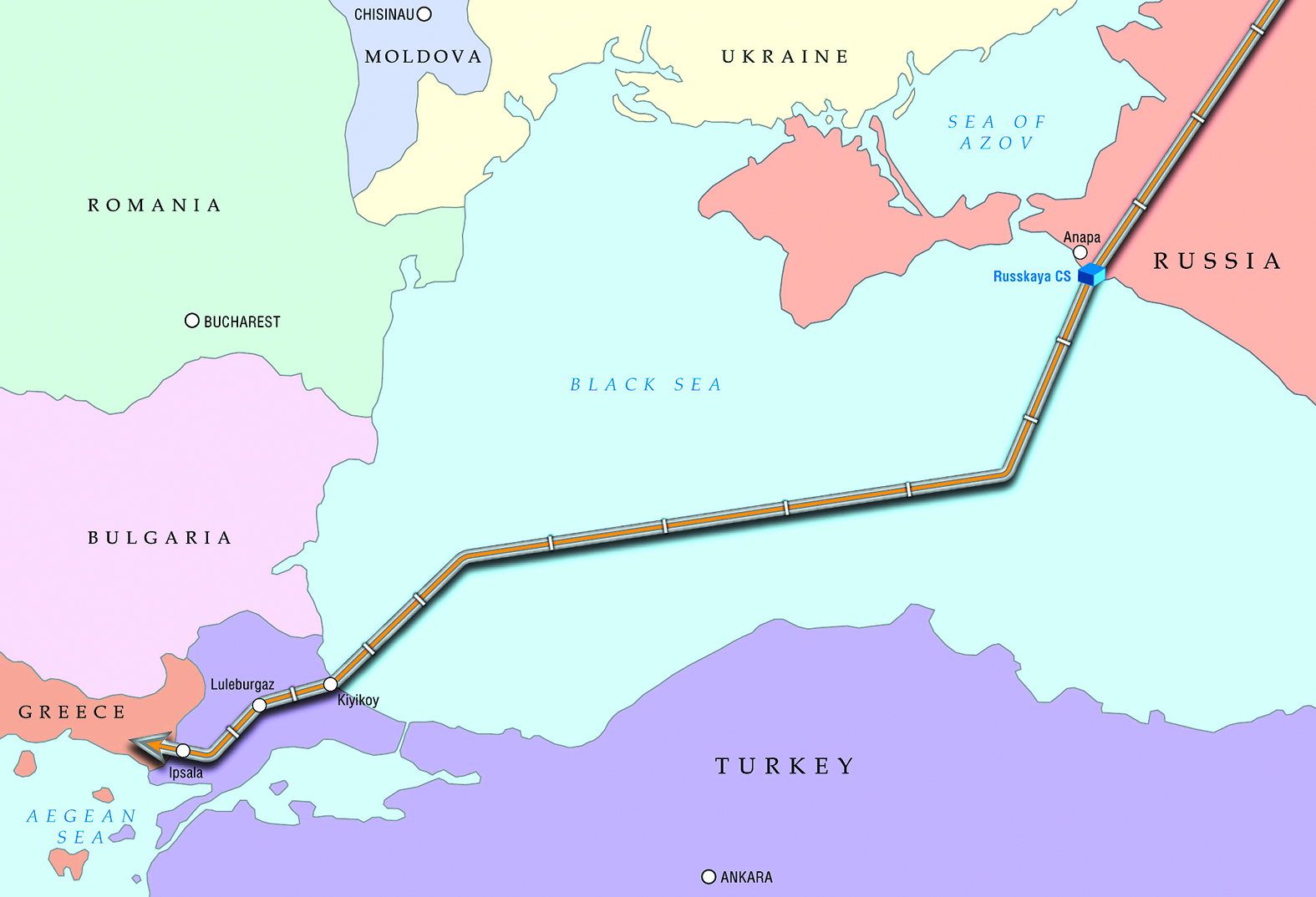 Газта по "Турски поток" тръгва до края на 2019 година