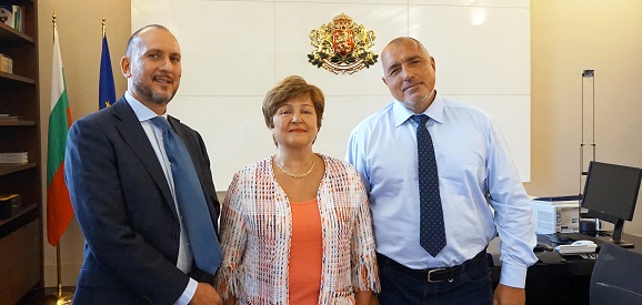 Премиерът Борисов се срещна с Кристалина Георгиева и представителя на Световната банка за България