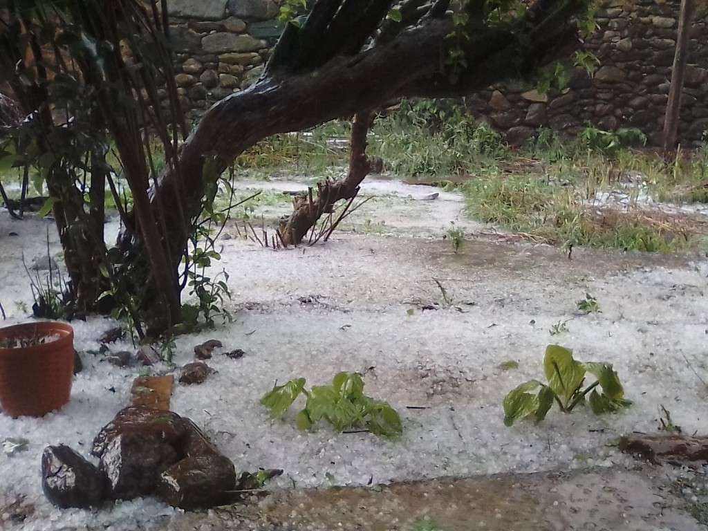 Градушка накълца градини в балкански села (СНИМКИ)