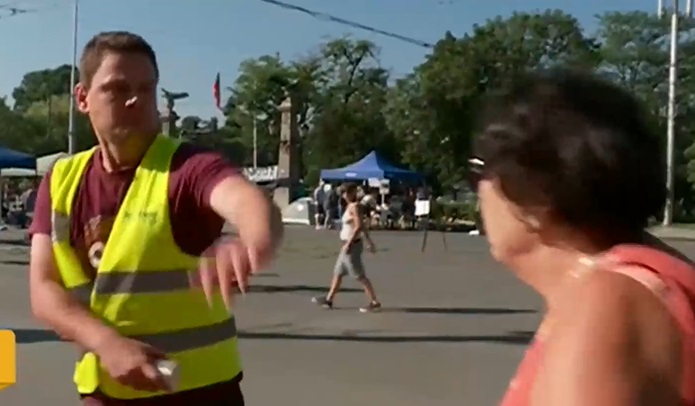 Близък до Иванчева нападна пенсионерка на "Орлов мост", задържаха го (ВИДЕО)