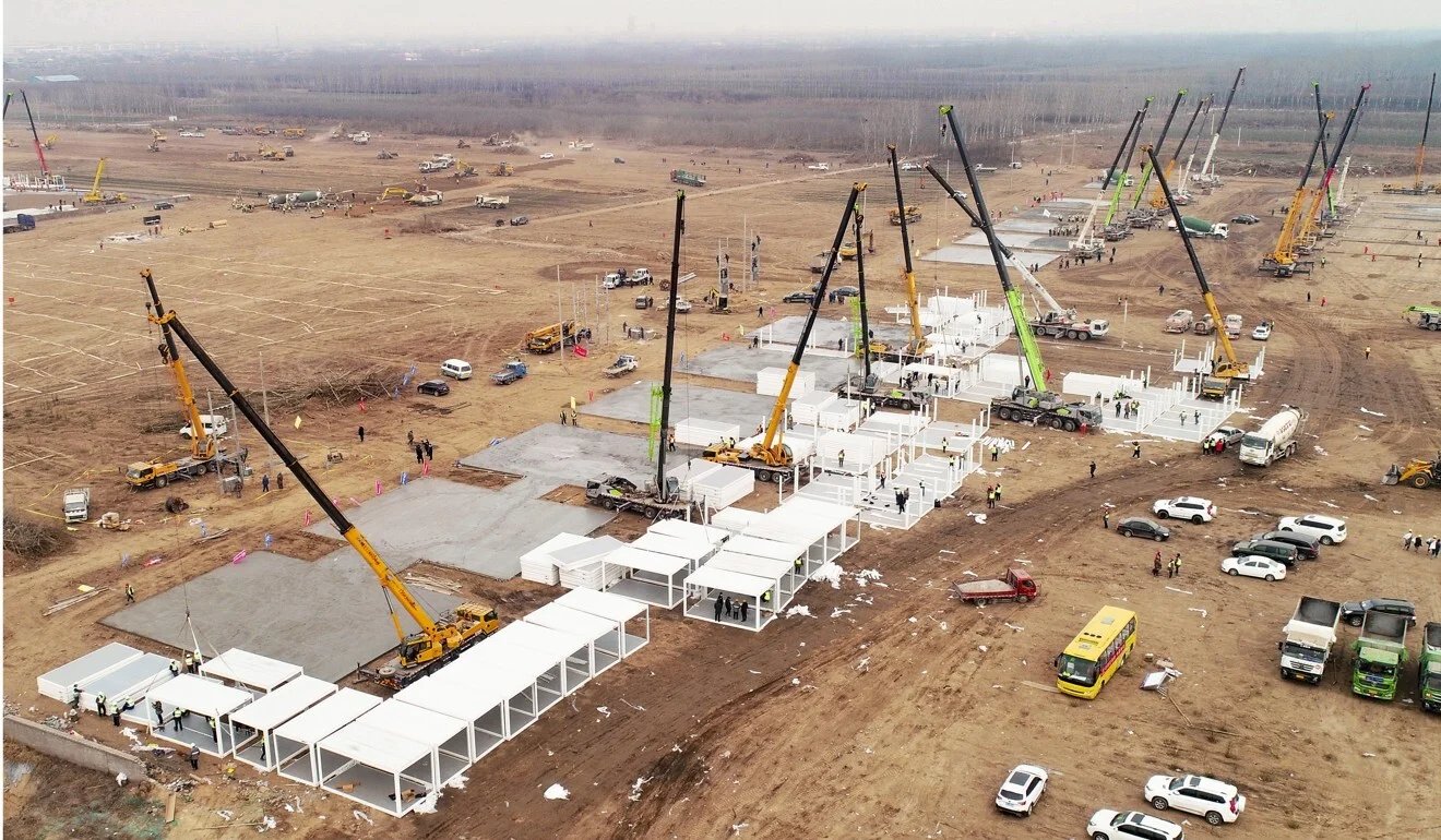 Китай построи за пет дни болница с 1500 стаи за заразени с COVID-19 (ВИДЕО)