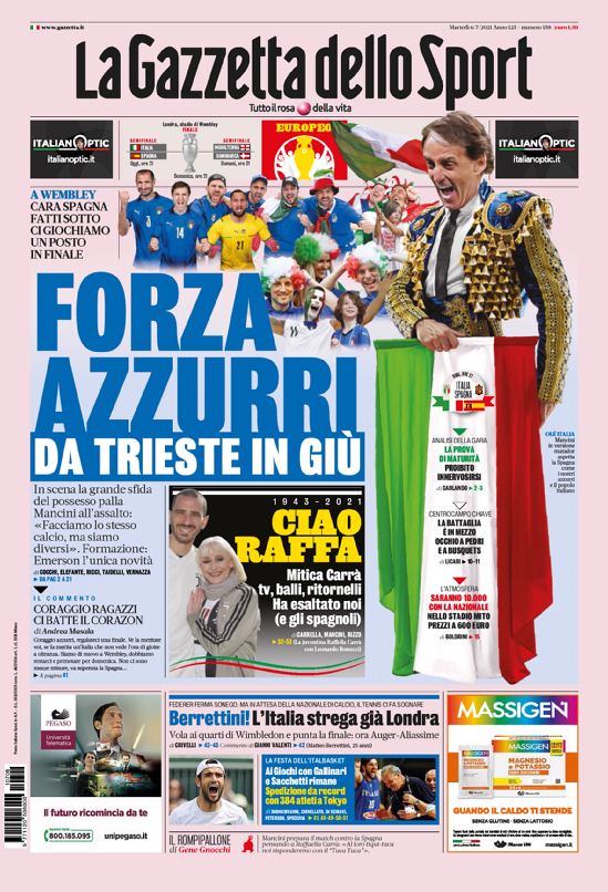 Испанската и италианската преса полудяха преди полуфинала