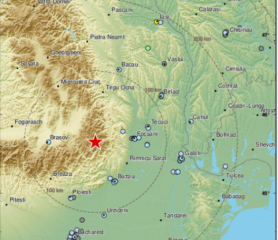 Земетресение с магнитуд 4,4 е регистрирано в Източна Румъния