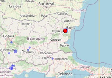 Регистрирано е земетресение в района на Провадия с магнитуд 3,3 по Рихтер