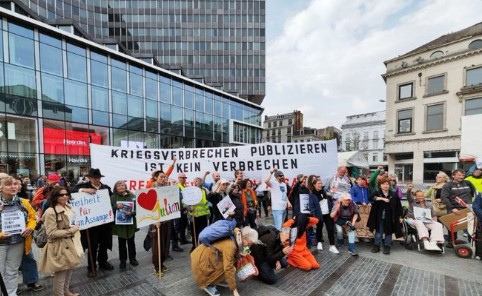 Протест в Брюксел в подкрепа на Джулиан Асандж (Видео)