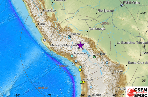 Силно земетресение разлюля Перу