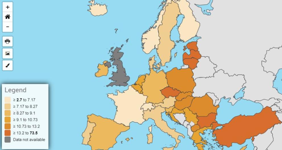 България е на пето място по инфлация в ЕС с 13,4% на годишна база