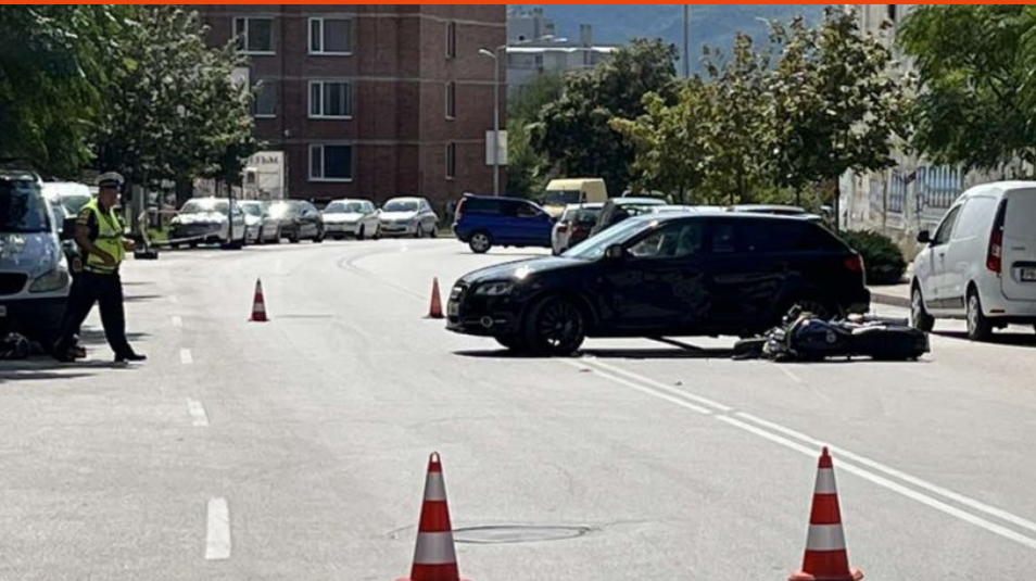 Моторист е пострадал леко след удар в лек автомобил в Благоевград