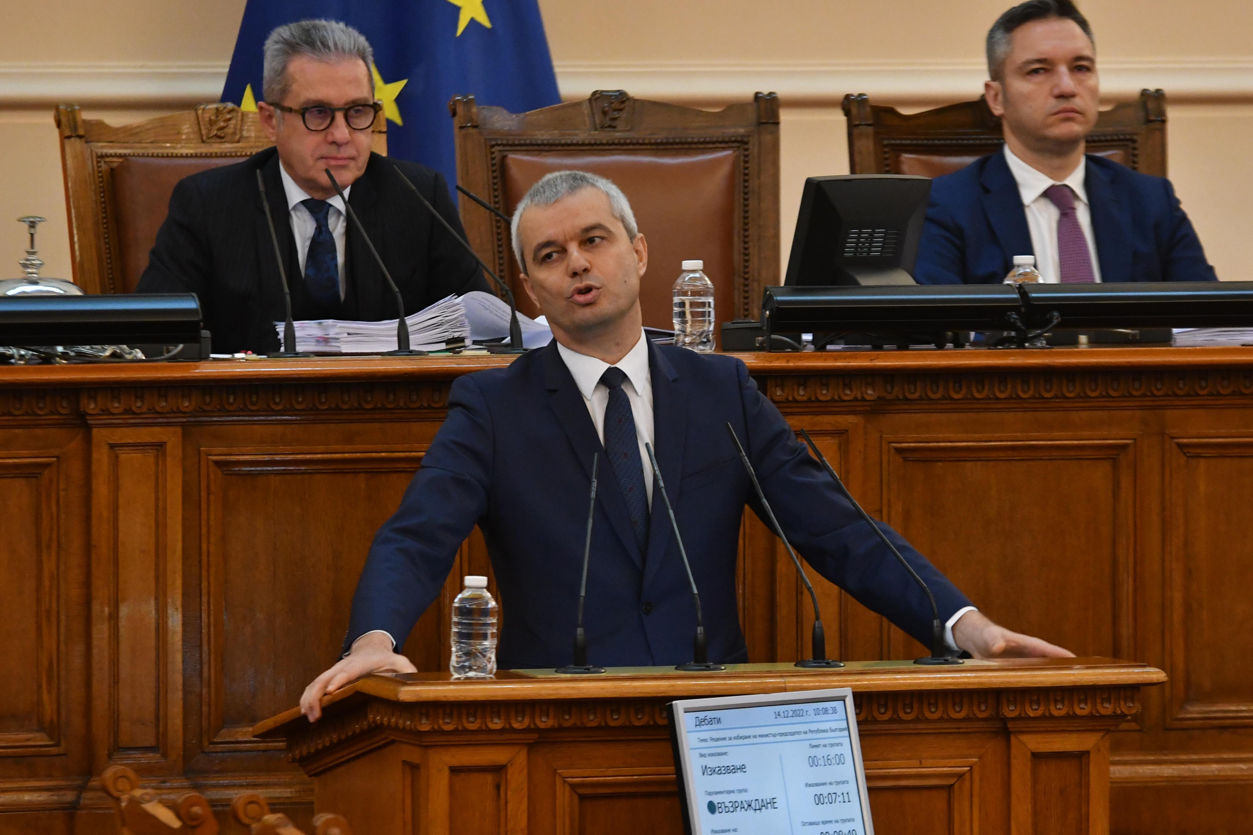 Костадинов: Няма как да подкрепим проектокабинета на проф. Габровски, имаме сериозни разминавания