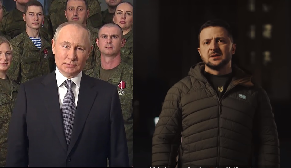 Путин и Зеленски обещаха победа в новогодишните си речи (ВИДЕО)