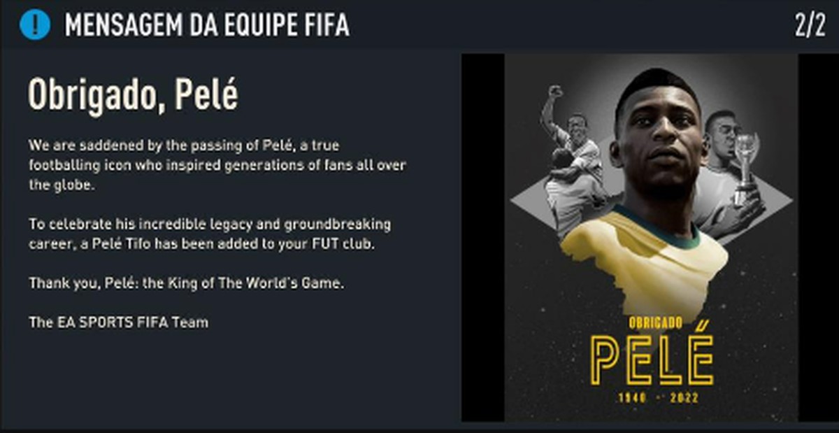 И FIFA 23 почете Пеле