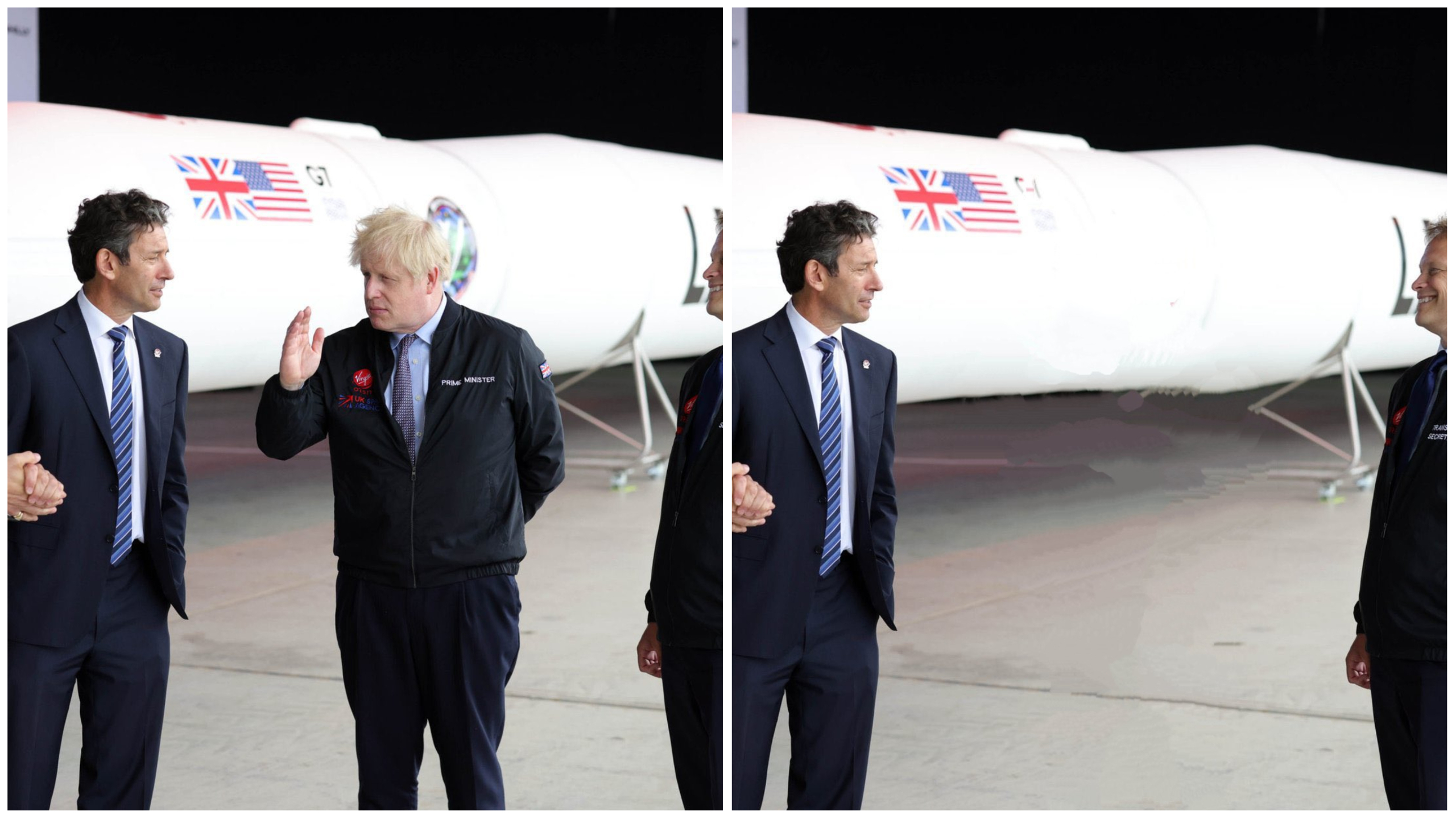 Скандал: Британски министър отряза Борис Джонсън от обща снимка